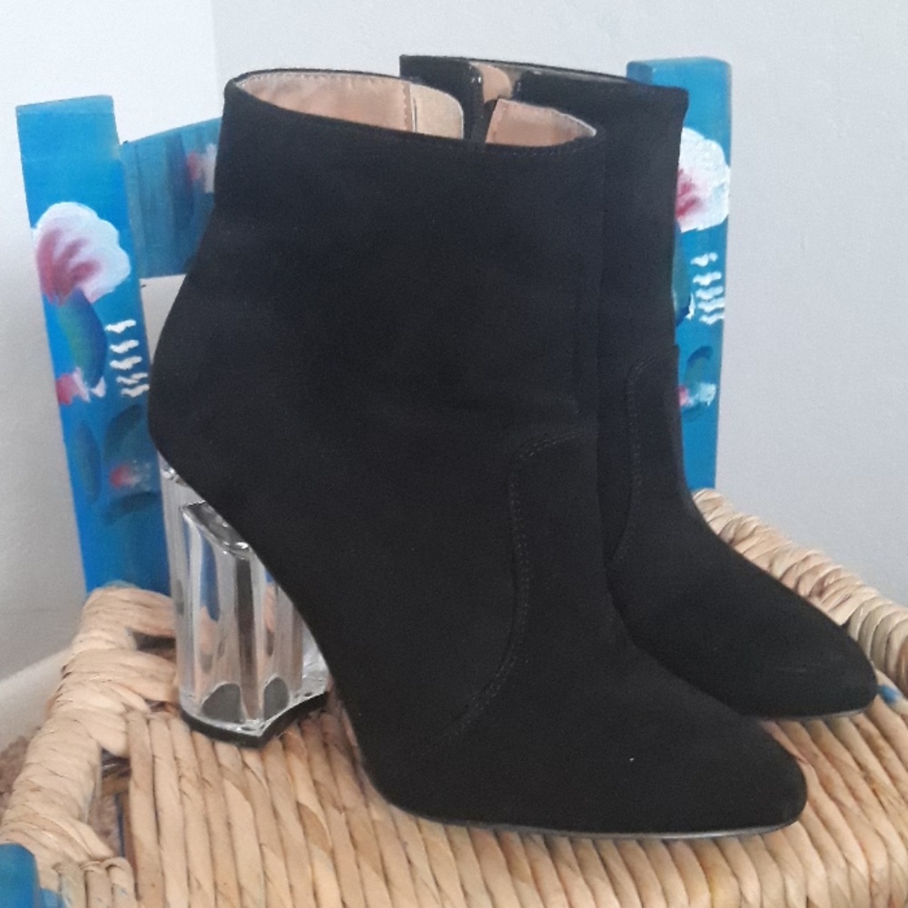 Clear heel booties SOLD